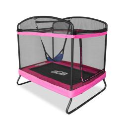 Aga Obdélníková trampolína 122x183 cm - růžová