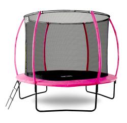 Aga SPORT EXCLUSIVE Trampolína 250 cm Růžová + ochranná síť + žebřík