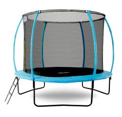 Aga SPORT EXCLUSIVE Trampolína 250 cm světle modrá + ochranná síť + žebřík