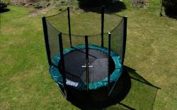 Aga SPORT TOP Trampolína 250 cm Dark Green + ochranná síť + žebřík