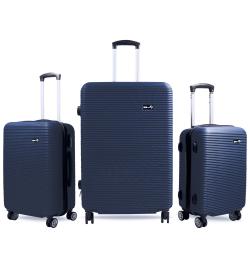Aga Travel MR4651 tmavě modrá sada 3 cestovních kufrů Aga Travel MR4651 tmavě modrá sada 3 cestovních kufrů