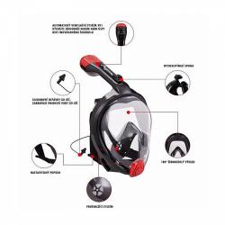 Agama Celoobličejová maska na šnorchlování MARLIN L/XL