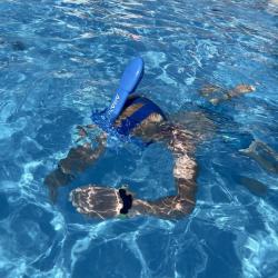 Agama Dory celoobličejová maska na šnorchlování pro děti od 4 let POUZE Modrá (VÝPRODEJ)