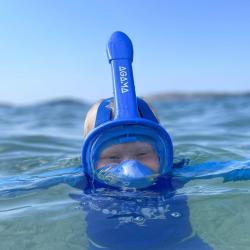 Agama Dory celoobličejová maska na šnorchlování pro děti od 4 let POUZE Modrá (VÝPRODEJ)
