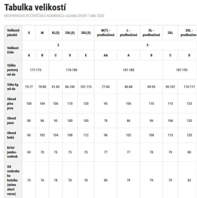 Agama Neoprenová potápěčská kombinéza DIVER 7 mm 2020