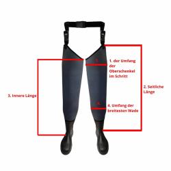 Agama Neoprenové brodící nohavice 5 mm do pasu s popruhy