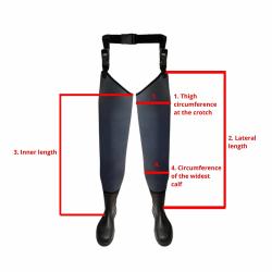 Agama Neoprenové brodící nohavice 6,5 mm do pasu s popruhy