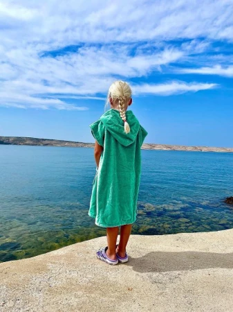 Agama Pončo COTTON PREMIUM KID pro děti POUZE aqua (VÝPRODEJ)