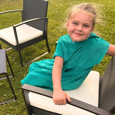 Agama Pončo COTTON PREMIUM KID pro děti POUZE růžová (VÝPRODEJ)