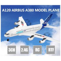 AIRBUS A380 RC letadlo se stabilizací, 3ch - motory a výškovka, 510mm, RTF 2,4GHz, EPP