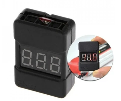 EV-Peak BX2000 černý alarm a měřič napětí LiPo baterií 2-8S