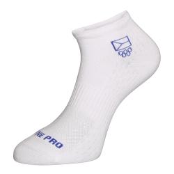 Alpine Pro 3 EQUIPE bílé ponožky nízké z olympijské kolekce
