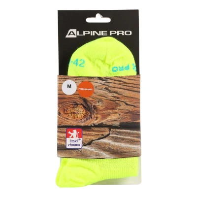 Alpine Pro COOLE žluté sportovní kotníkové ponožky