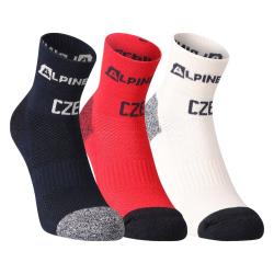 Alpine Pro DEDIZIONE modré ponožky 3 páry z olympijské kolekce