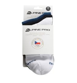 Alpine Pro DERPE biele ponožky s coolmax z olympijskej kolekcie