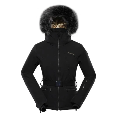 Alpine Pro DOWELA dámská černá lyžařská softshellová bunda POUZE S-Lady (širší) (VÝPRODEJ)