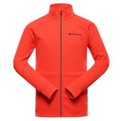 Alpine Pro DOZER 2 pánská hřejivá mikina ORANŽOVÁ / ČERVENÁ