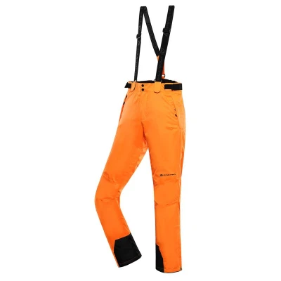 Alpine Pro EDES oranžové pánské lyžařské kalhoty s membránou