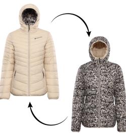 Alpine Pro EROMA dámská oboustranná bunda NEUTRÁLNÍ / ZEMITÁ