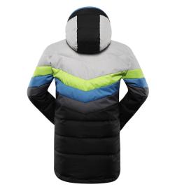 Alpine Pro FEEDR pánská černá péřová lyžařská bunda s membránou ptx