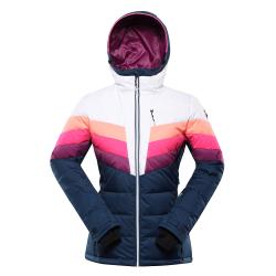 Alpine Pro FEEDRA dámská modrá péřová lyžařská bunda s membránou ptx