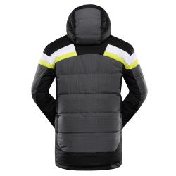 Alpine Pro FERER pánská péřová lyžařská bunda NEUTRÁLNÍ / ZEMITÁ