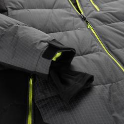 Alpine Pro FERER pánská péřová lyžařská bunda NEUTRÁLNÍ / ZEMITÁ