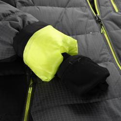 Alpine Pro FERER pánská péřová lyžařská bunda NEUTRÁLNÍ / ZEMITÁ