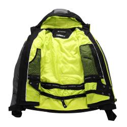 Alpine Pro FERER pánská péřová lyžařská bunda NEUTRÁLNÍ / ZEMITÁ