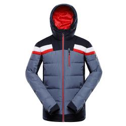Alpine Pro FERER pánská péřová lyžařská bunda šedá Alpine Pro FERER pánská péřová lyžařská bunda šedá