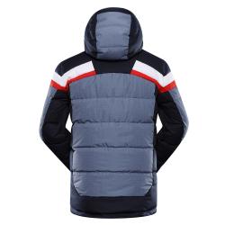 Alpine Pro FERER pánská péřová lyžařská bunda šedá