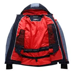 Alpine Pro FERER pánská péřová lyžařská bunda šedá