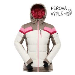 Alpine Pro FERERA dámská béžová péřová lyžařská bunda