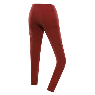 Alpine Pro GERWA 2 dámské červené rychloschnoucí outdoorové legíny