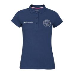 Alpine Pro HOLMANNA dámske modré bavlnené polo tričko