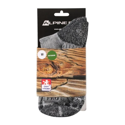 Alpine Pro KEROWE šedé antibakteriální ponožky