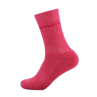 Alpine Pro KLAMO růžové ponožky z merino vlny Alpine Pro KLAMO růžové ponožky z merino vlny