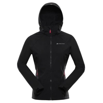 Alpine Pro LANCA dámská černá softshellová bunda s membránou Alpine Pro LANCA dámská černá softshellová bunda s membránou