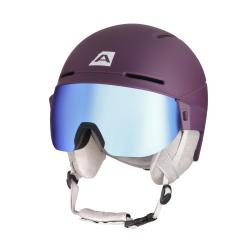 Alpine Pro MARGE fialová lyžiarska prilba so štítom