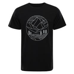 Alpine Pro MOROL pánské černé bavlněné triko