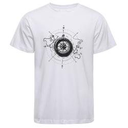 Alpine Pro MOROL pánske biele bavlnené tričko