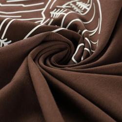 Alpine Pro MOROL pánské bavlněné triko ŽLUTÁ / HNĚDÁ