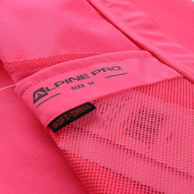 Alpine Pro MULTA dámská růžová softshellová bunda s membránou