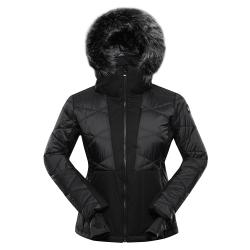 Alpine Pro NADDRA dámská černá lyžařská bunda s membránou
