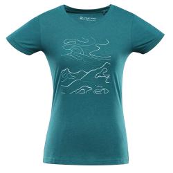 Alpine Pro NEGA 2 dámske zelené rýchloschnúce tričko