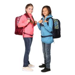 Alpine Pro NERAX dětský modrý školní batoh se svítícím logem 25l