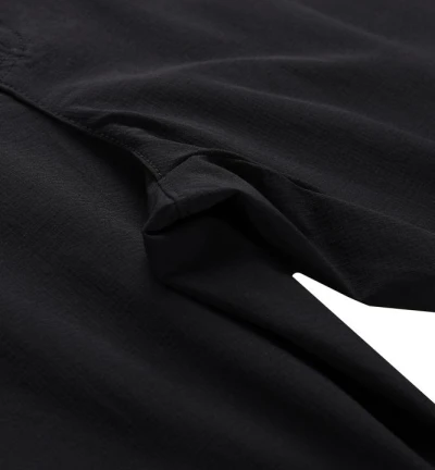 Alpine Pro NESC pánské černé kalhoty s impregnací a odepínatelnými noh. softshell