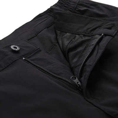 Alpine Pro NESC pánské černé kalhoty s impregnací a odepínatelnými noh. softshell