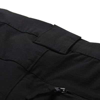 Alpine Pro NESC pánské černé kalhoty s impregnací a odepínatelnými noh. softshell