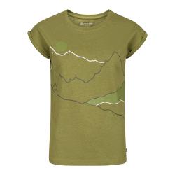 Alpine Pro NOGERA dámske zelené tričko z nemačkavého materiálu
